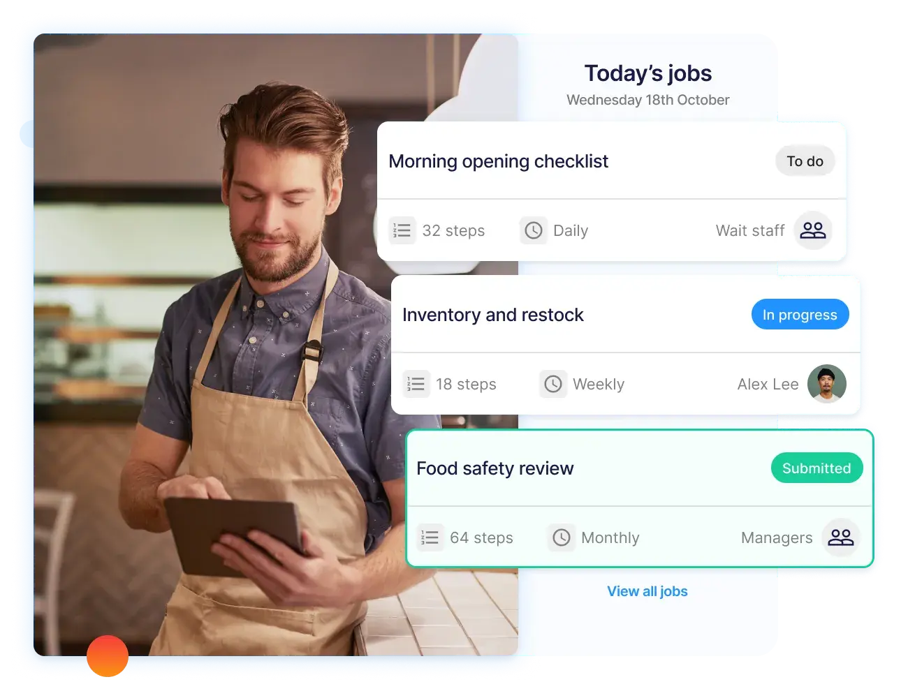 Operandio food safety task dashboard